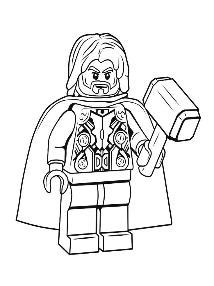 Lego Thor Coloring Pages to Print - Free Printable Coloring Pages