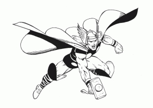 Thor Coloring pages for kids (Free PDF printables)