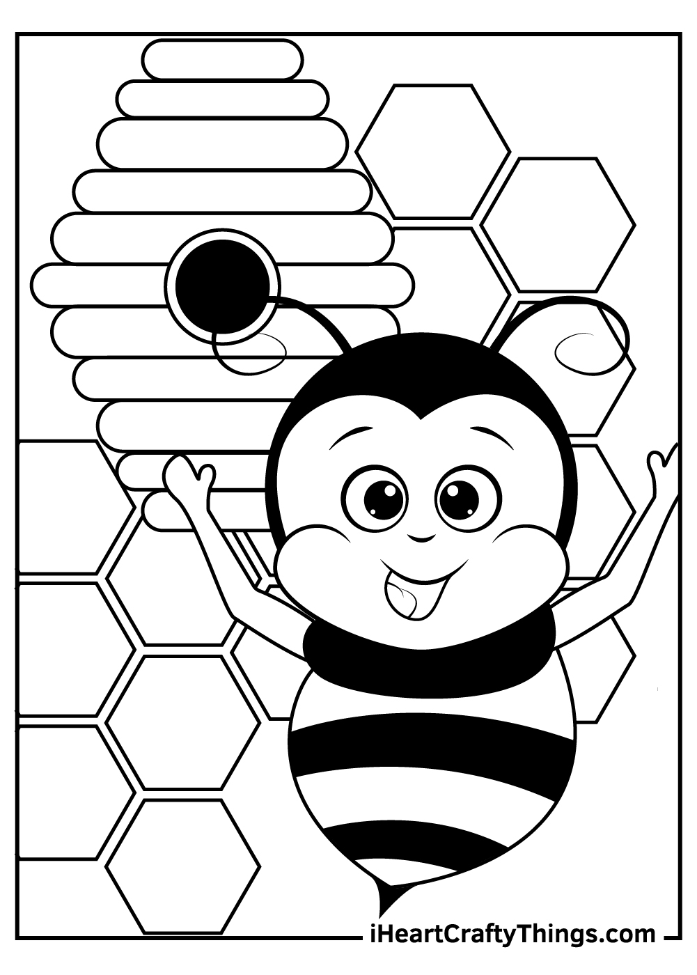 20 Bee Coloring Pages (100% Free Printables)