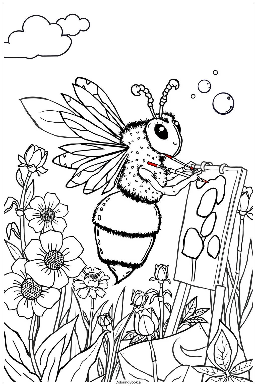 21 bee coloring pages (Free PDF & PNG Printables)
