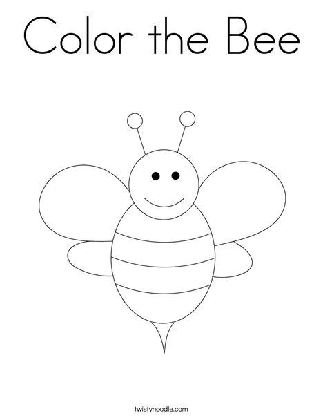 Color the Bee Coloring Page - Twisty Noodle