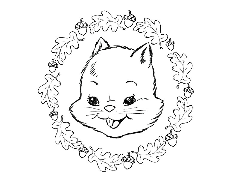9 Squirrel Coloring Page! - The Graphics Fairy