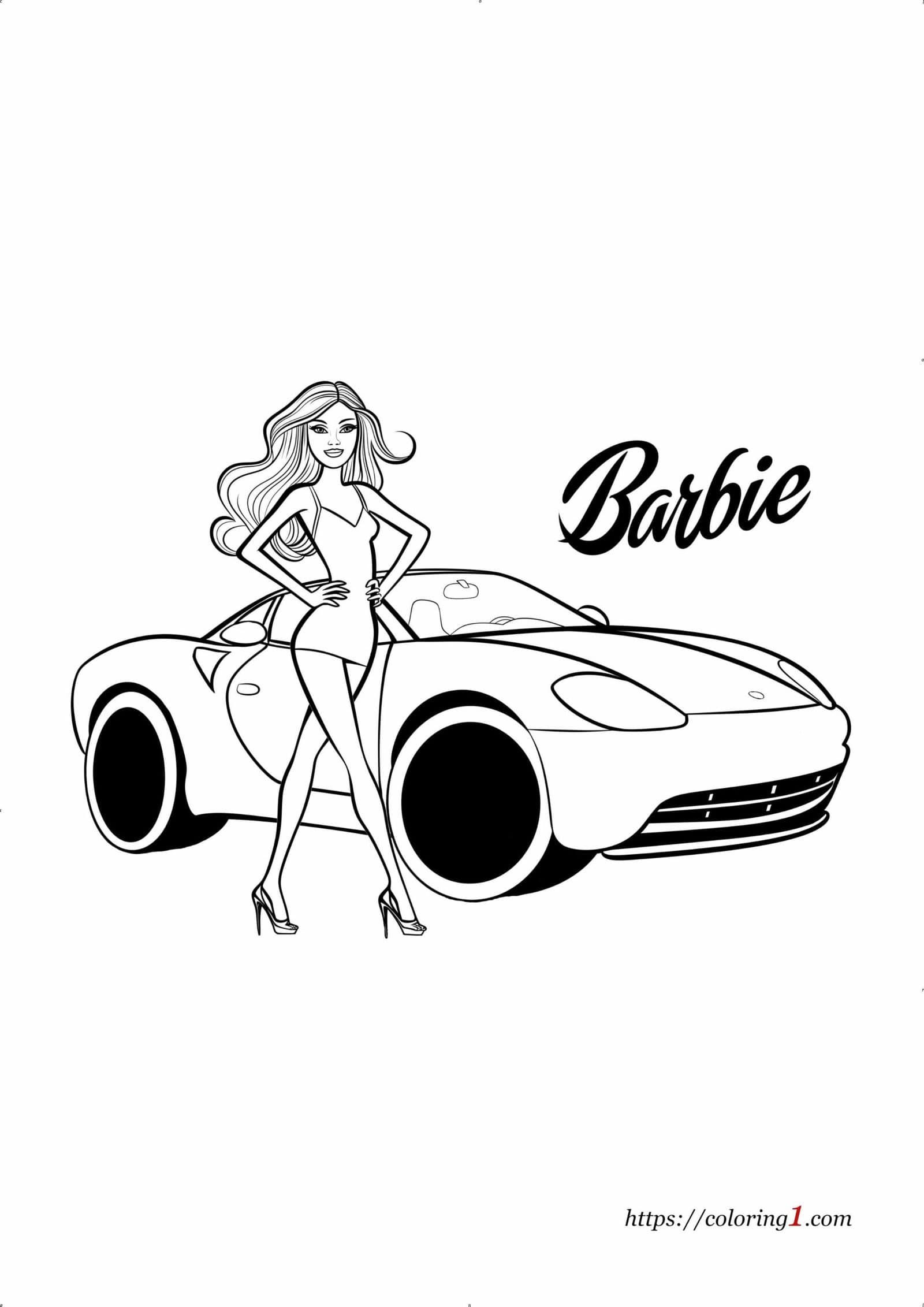 Barbie Car Coloring Page - 2 Free Coloring Sheets (2024)
