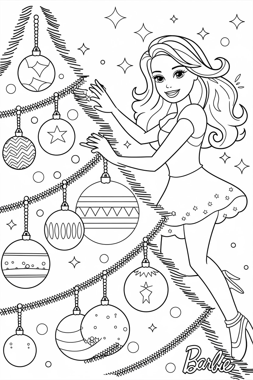 Top 10 Barbies Christmas Coloring Pages! ?✨ Best for Kids ...