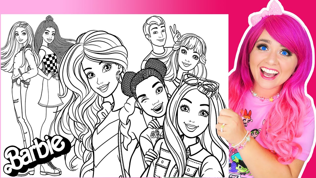 Coloring Barbie & Friends Coloring Pages | Barbie, Ken, Brooklyn, Nikki &  Daisy Coloring Videos