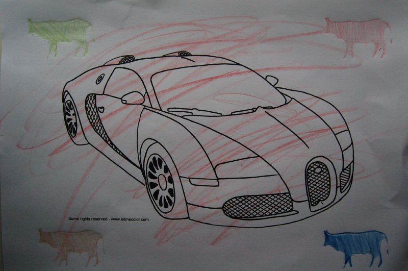 Bugatti Chiron coloring page - free and printable