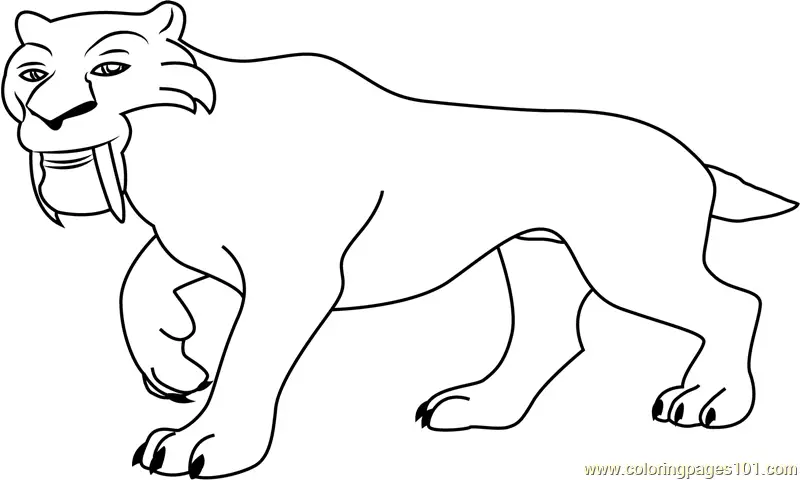 Diego Walking Coloring Page for Kids - Free Ice Age Printable ...