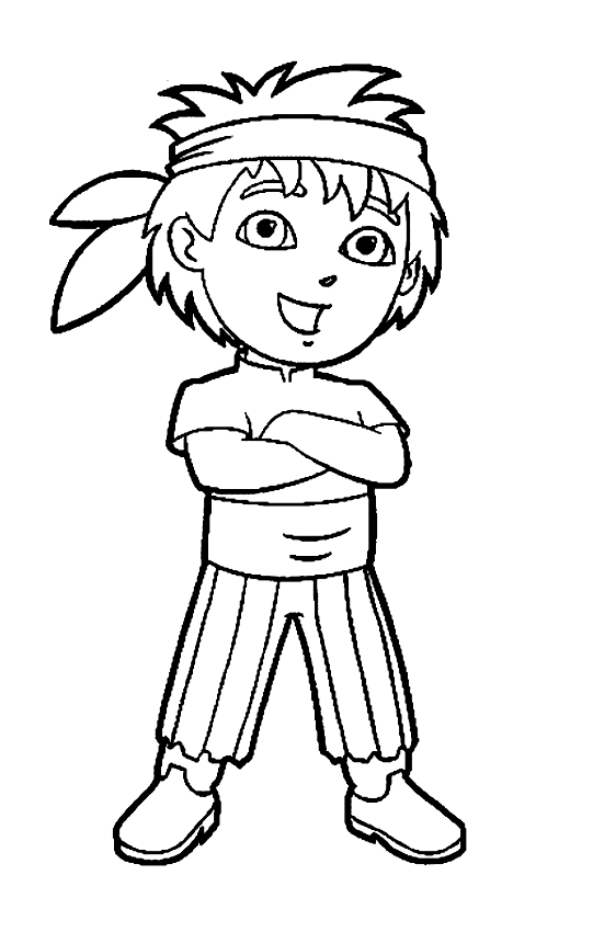 Drawing 1 from Go, Diego, Go! coloring page