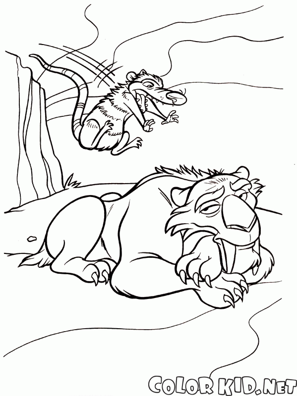 Coloring page - Possum pesters Diego