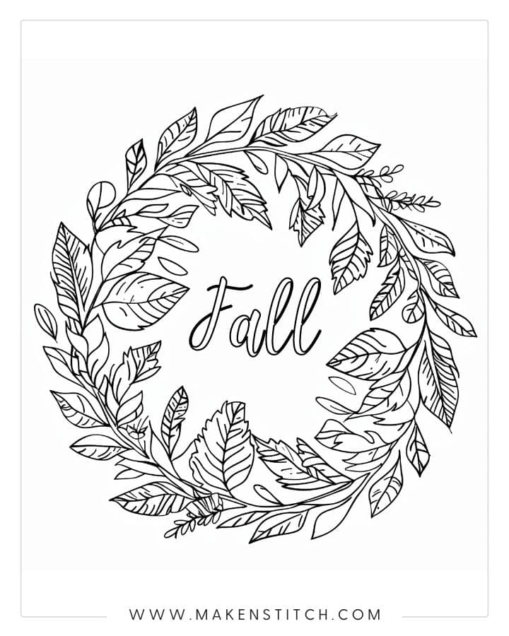 Fall Coloring Pages - Makenstitch