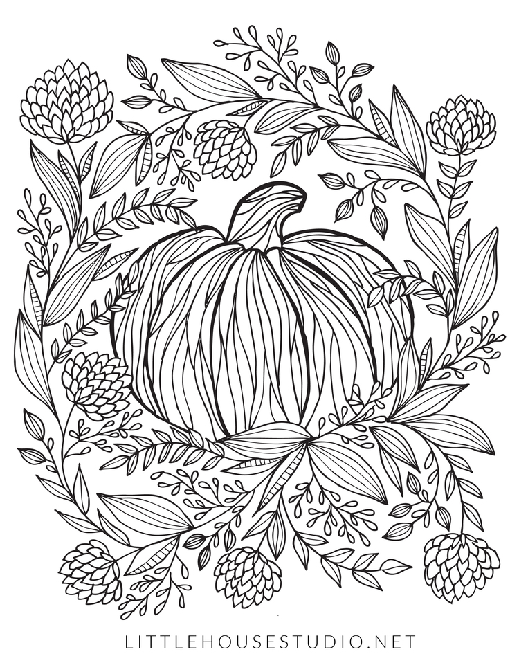 Free Fall Colouring Pages For Adults — Gathering Beauty