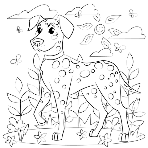 Dalmatian Coloring Pages for Adults and for Kids for Relax and ...