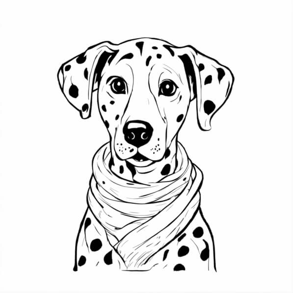 Dalmatian dog coloring page | Free Printable Coloring Pages
