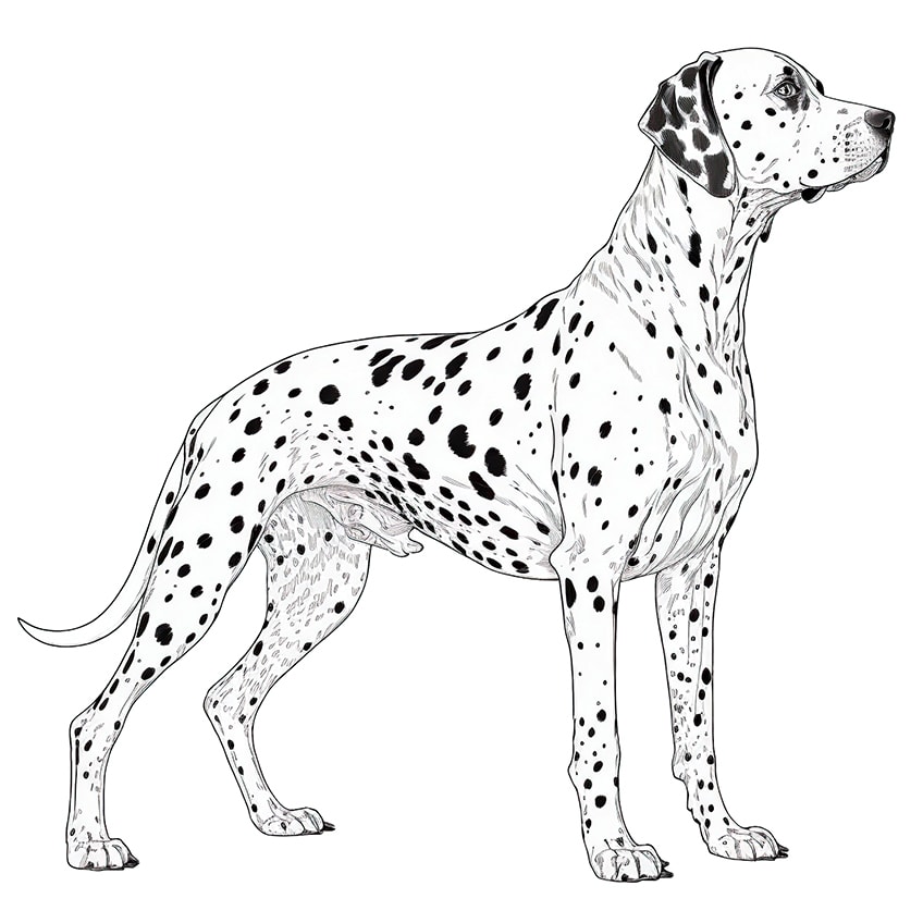 Dalmatian Dog Coloring Page Photos - Download Free High-Quality ...