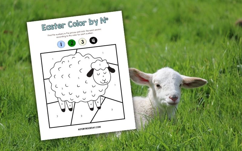Easter Lamb Color by Number Activity Sheet for Young Kids - A ...