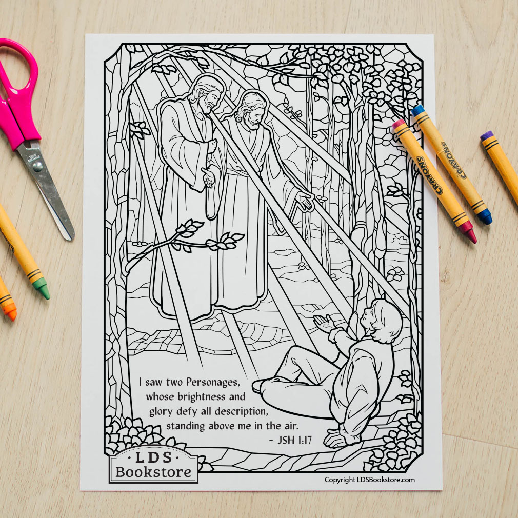Joseph Smiths First Vision Coloring Page - Printable | Doctrine ...