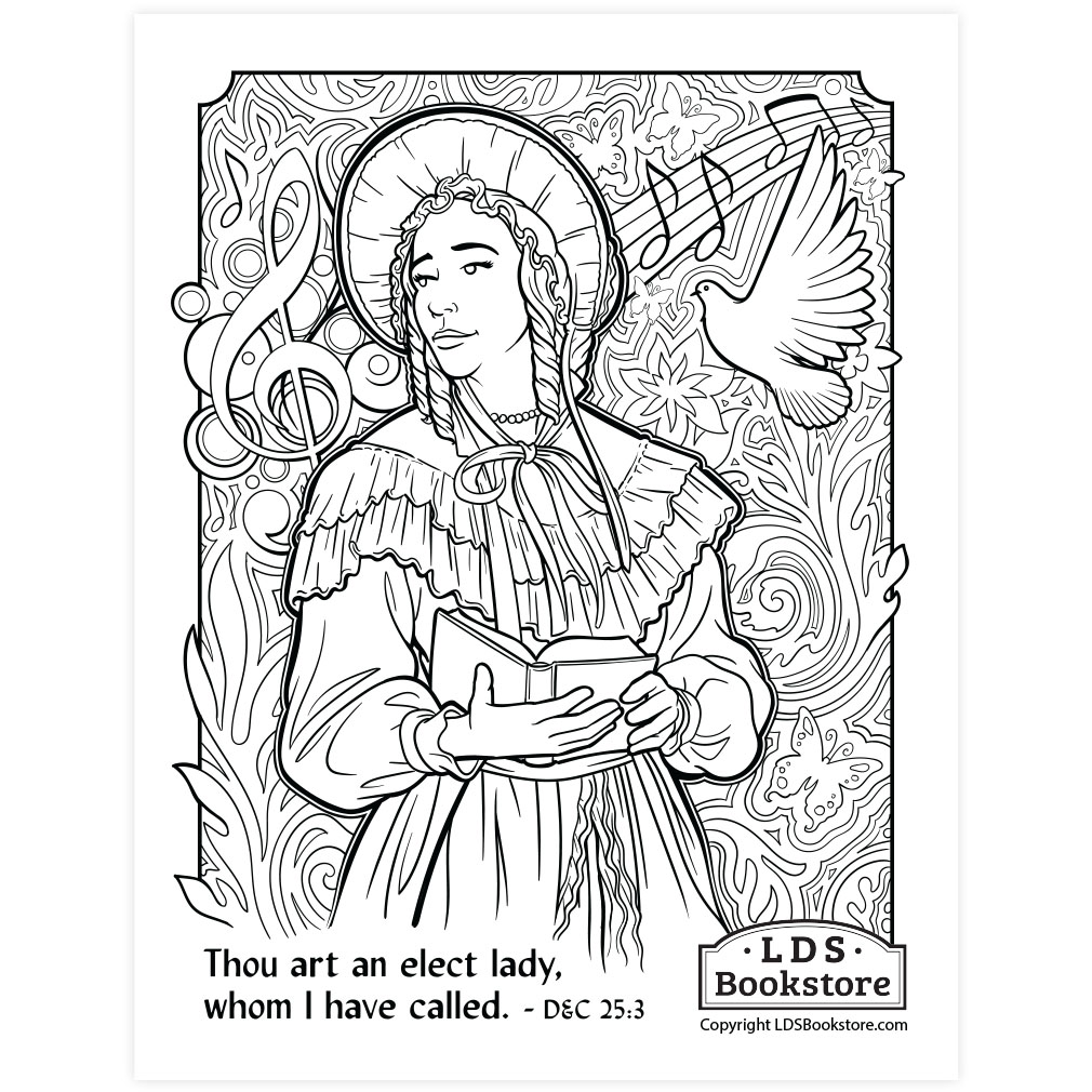 Emma Smith Coloring Page - Printable | Doctrine and Covenants ...