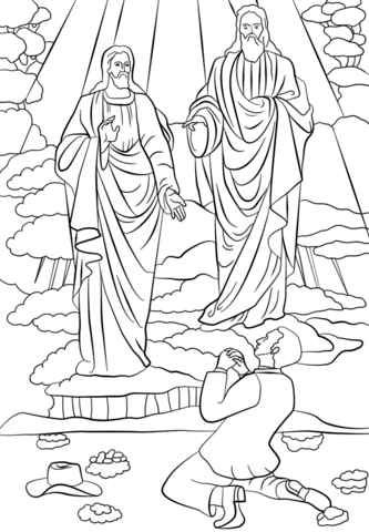 Joseph Smith First Vision coloring page | Free Printable Coloring ...