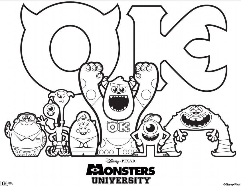 Free Monsters Inc Coloring Pages and Activity Sheets | Tonya Staab