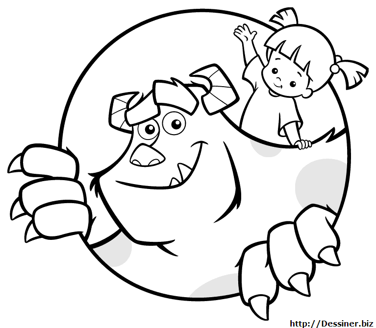 Mike wazowski drawing and coloring - Monsters inc coloring pages - Monster  drawing easy step by step