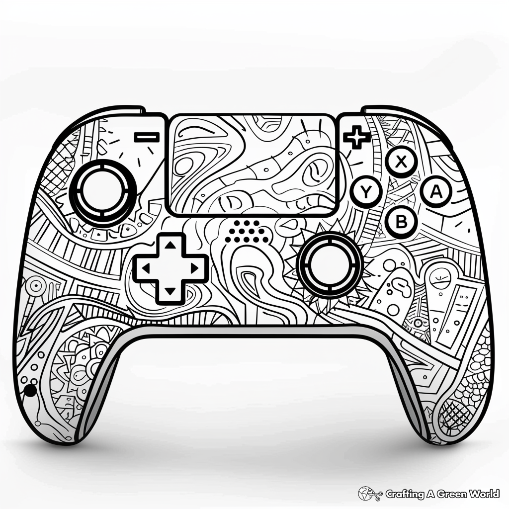 Video Game Controller Coloring Pages - Free & Printable!