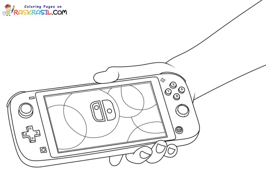 Nintendo Switch Coloring Pages
