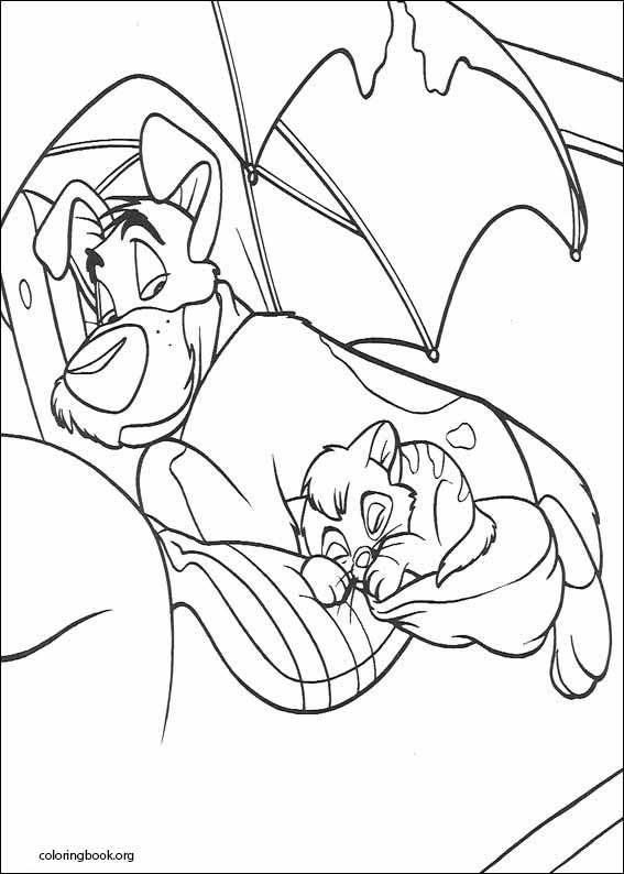 Oliver & Company coloring page (001) @ ColoringBook.org