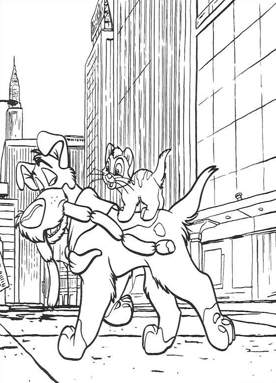 Coloring Page - Oliver and company coloring pages 28