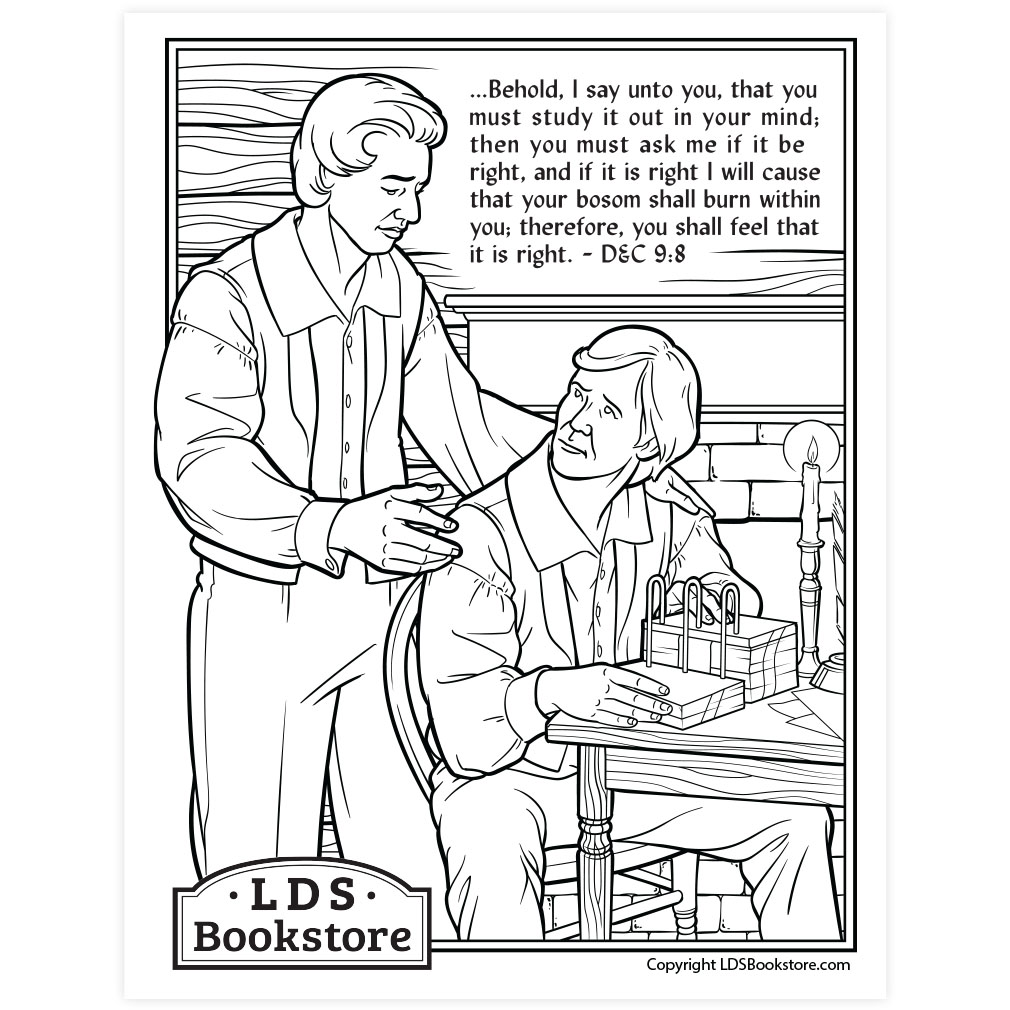 Study It Out In Your Mind Coloring Page - Printable | Doctrine and ...