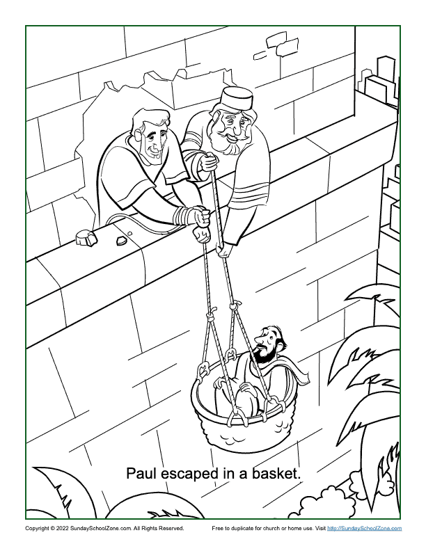 The Apostles Coloring Pages - Pauls sight restored by Ananias ...