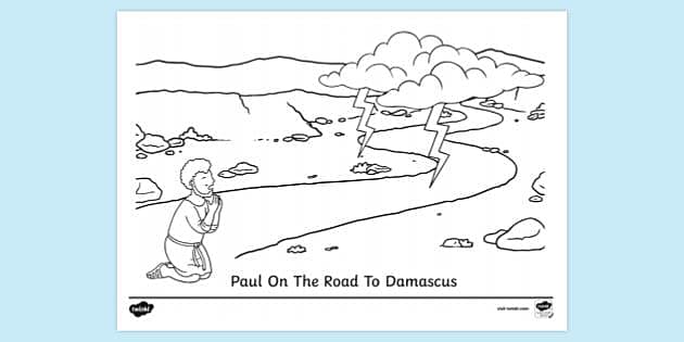 Acts 9 Pauls Conversion Sunday School Coloring Pages | Clover Media