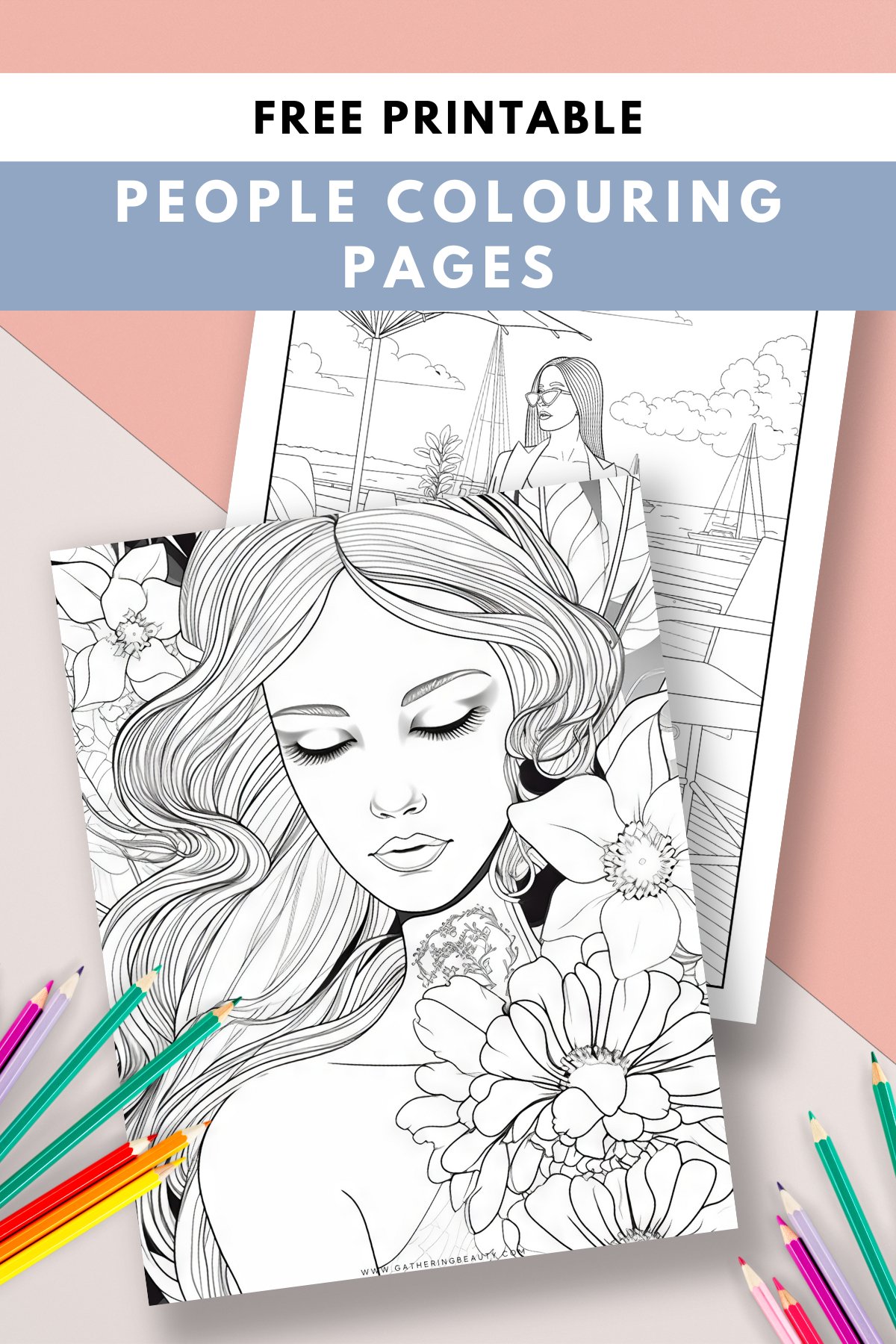 Free Colouring Pages Of People For Adults — Gathering Beauty