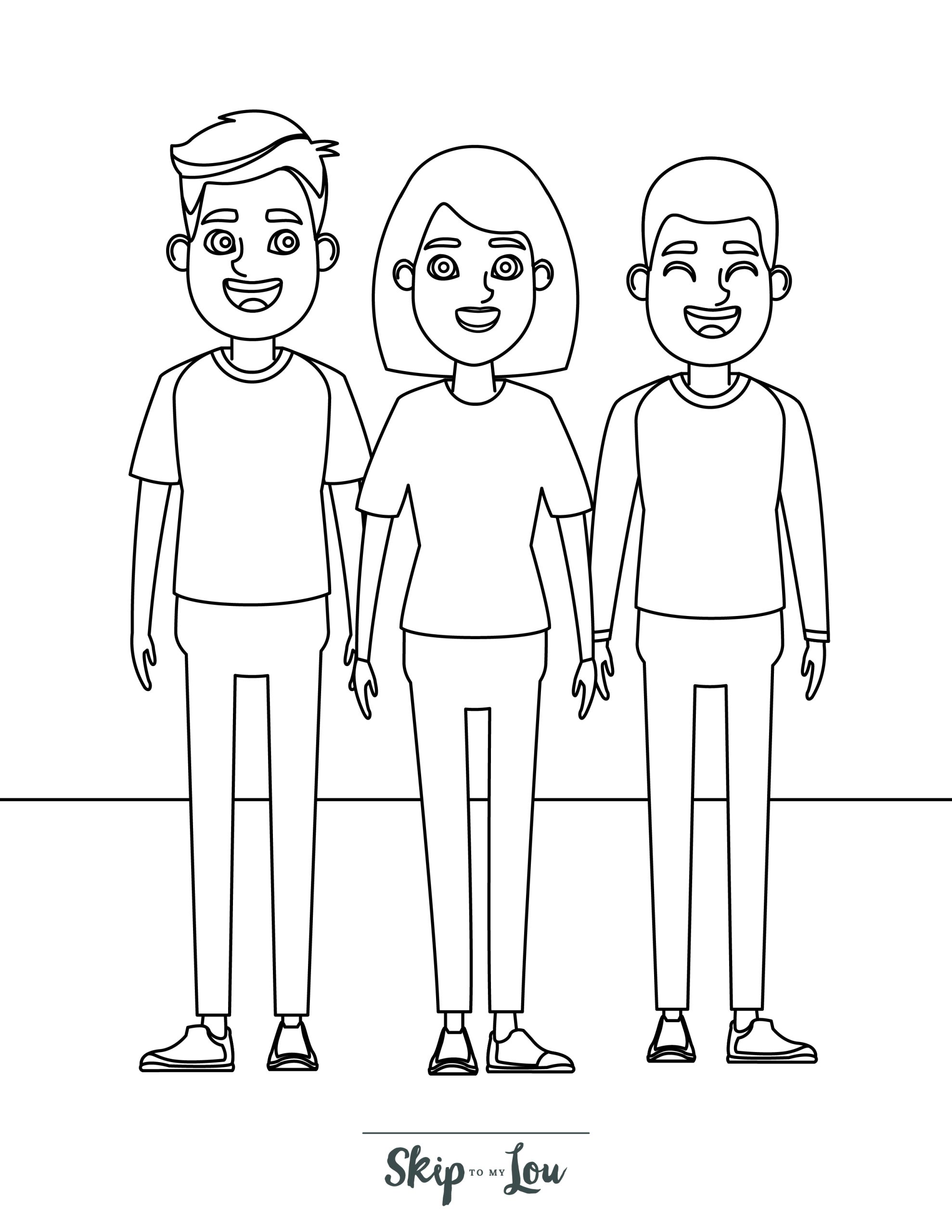 People Coloring Pages - Free Printable Images for Kids | Skip To ...