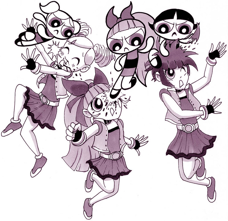 Powerpuffs vs. Powerpuffs | Illo for a Video Vulture column … | Flickr