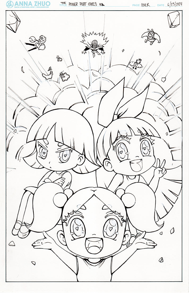 The Powerpuff Girls #2 Original – Anna Zhuo