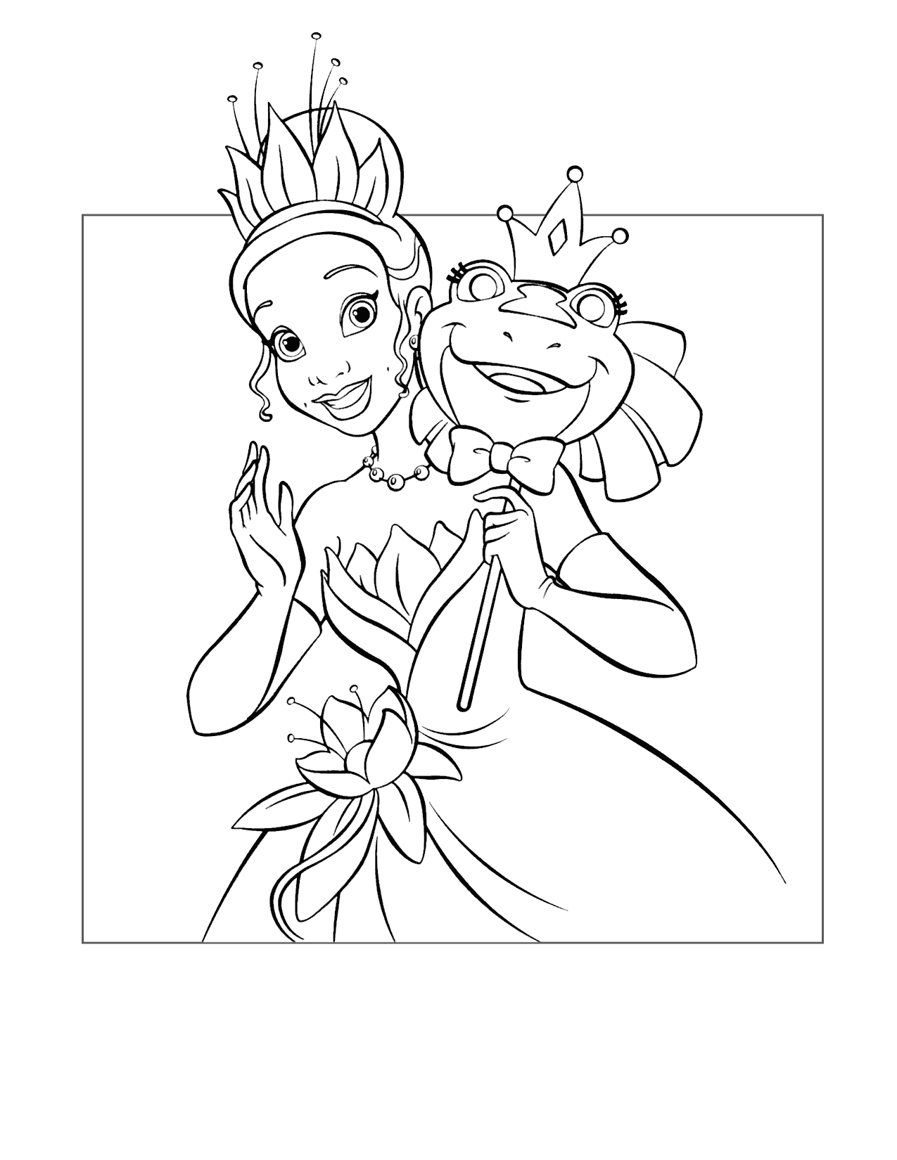 Princess Tiana Coloring Pages – Printable Coloring Pages. FREE