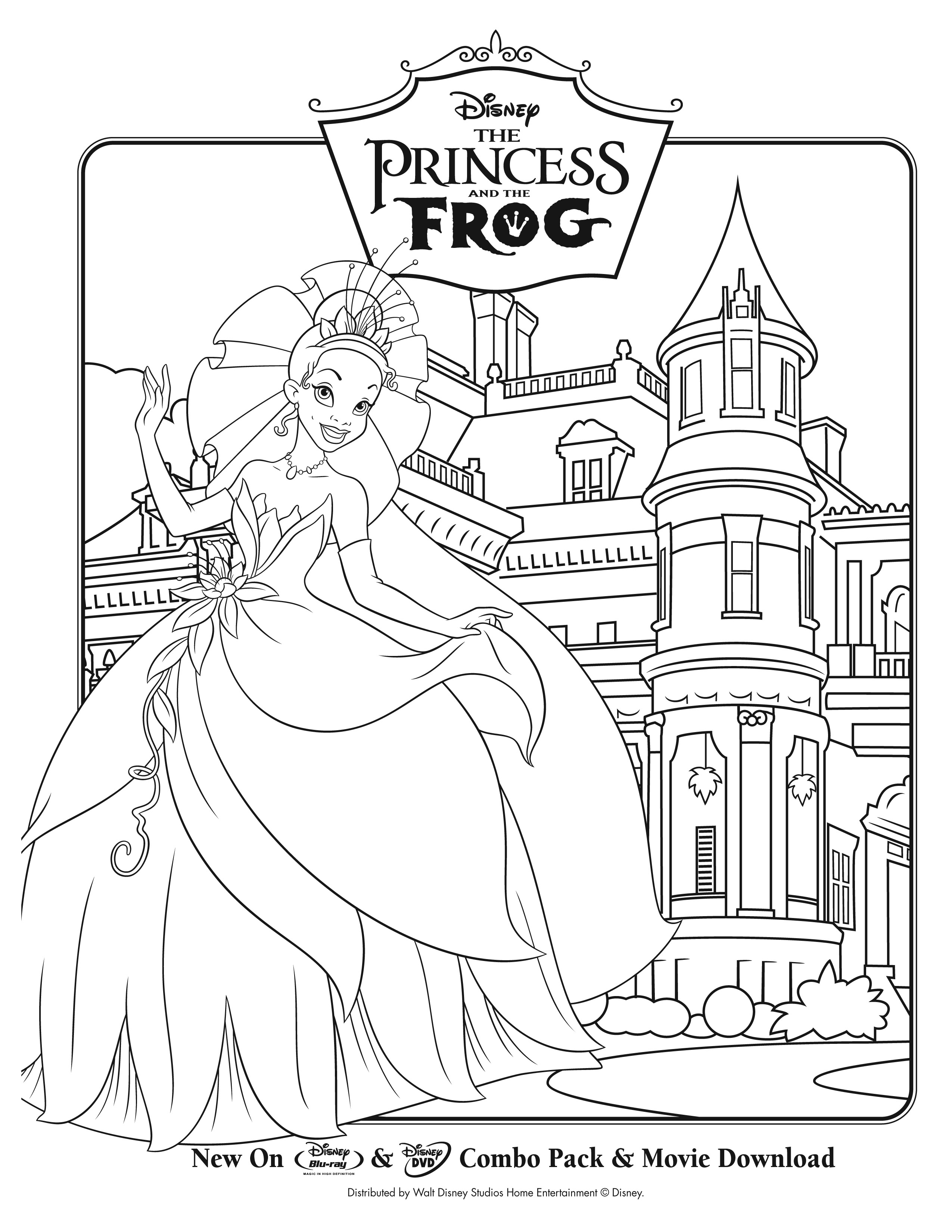 Image of The Princess and the Frog to print and color - The ...
