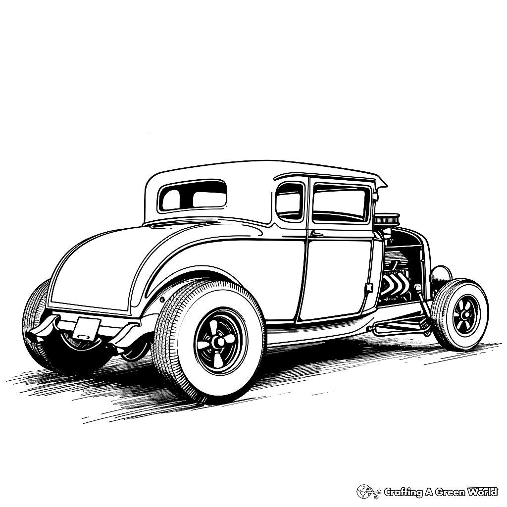 Hot Rod Coloring Pages - Free & Printable!