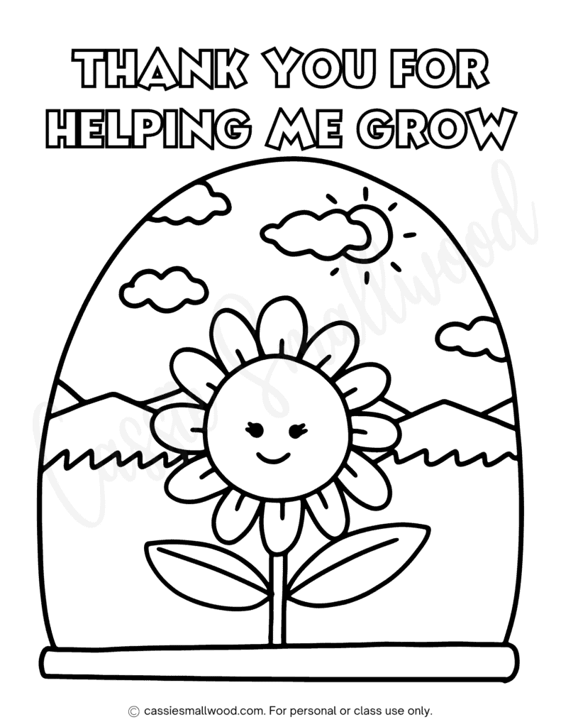 22 Cute Teacher Appreciation Coloring Pages (And Cards!) - Cassie ...